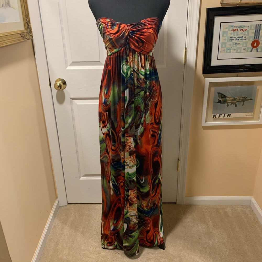 E7 Paris strapless dress